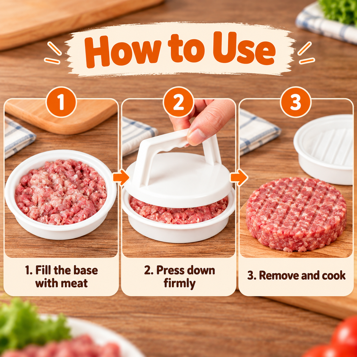 Homemade Burger Press – Make Perfect Patties in Seconds